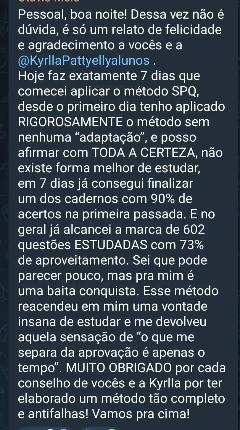 Depoimento de Aluno DAQ