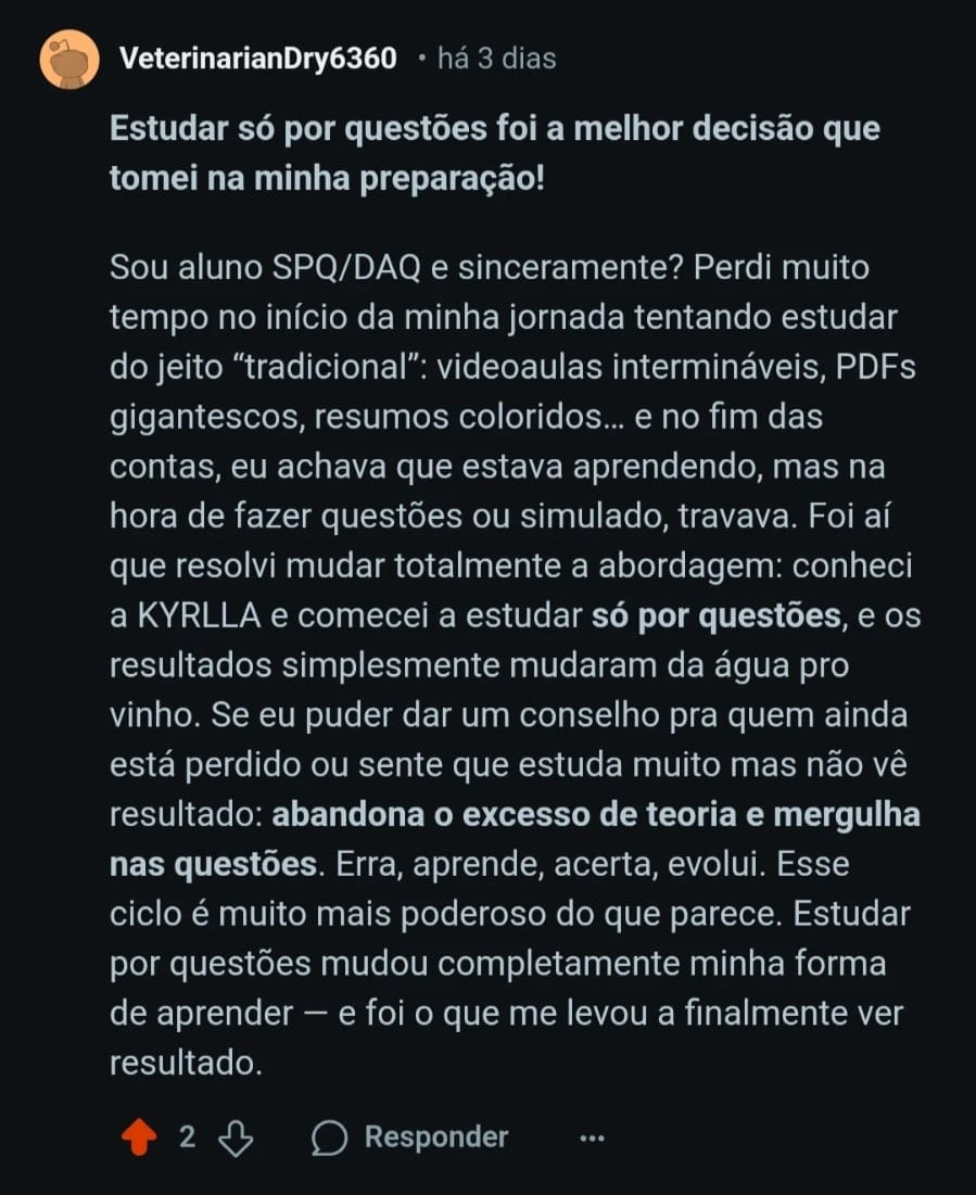 Aluno com virada de chave